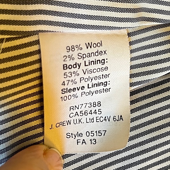 J. CREW Wool Iconic Schoolboy Blazer Black Size 00 - Picture 11 of 12